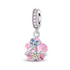 Wholesale Jewelry 925 Sterling Silver Flower Fairy Crystal Beads Charm Accessories Dripping Oil Original Design Animal Style