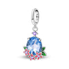 Wholesale Jewelry 925 Sterling Silver Flower Fairy Crystal Beads Charm Accessories Dripping Oil Original Design Animal Style