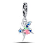 Wholesale Jewelry 925 Sterling Silver Flower Fairy Crystal Beads Charm Accessories Dripping Oil Original Design Animal Style