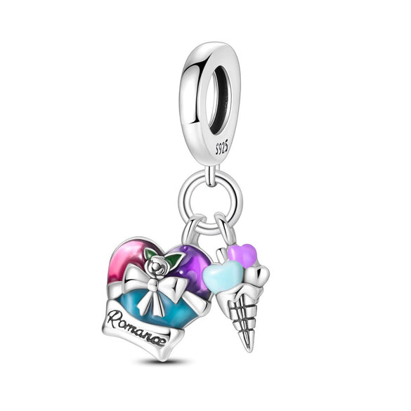 Wholesale Jewelry 925 Sterling Silver Flower Fairy Crystal Beads Charm Accessories Dripping Oil Original Design Animal Style