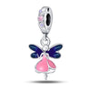 Wholesale Jewelry 925 Sterling Silver Flower Fairy Crystal Beads Charm Accessories Dripping Oil Original Design Animal Style