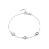 Wholesale Jewelry 925 Sterling Silver Geometric Devil's Eye Bracelet