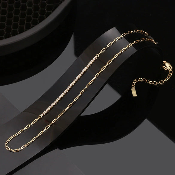 Wholesale Jewelry 925 Sterling Silver Geometric Fashion Electroplated Necklace For Women