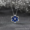 Wholesale Jewelry 925 Sterling Silver Geometric Flower Pendant Necklace For Women Electroplated