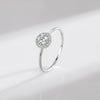 Wholesale Jewelry 925 Sterling Silver Geometric Inlaid Zircon Ring Light Luxury Style