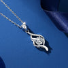 Wholesale Jewelry 925 Sterling Silver Geometric Pattern Mosan Diamond Pendant Necklace For Women