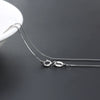 Wholesale Jewelry 925 Sterling Silver Geometry Style Box Chain Necklace Electroplated