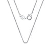 Wholesale Jewelry 925 Sterling Silver Geometry Style Box Chain Necklace Electroplated