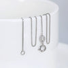 Wholesale Jewelry 925 Sterling Silver Geometry Style Box Chain Necklace Electroplated