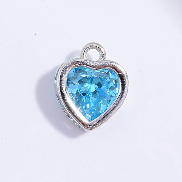 Wholesale Jewelry 925 Sterling Silver Heart Shape Pendant With Zirconia