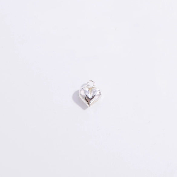 Wholesale Jewelry 925 Sterling Silver Heartshaped Geometric Minimalist Pendant Electroplated For Diy Bracelet Necklace