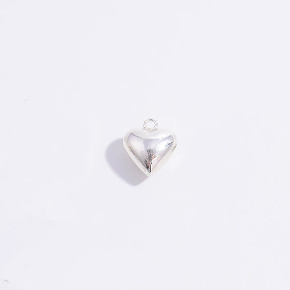Wholesale Jewelry 925 Sterling Silver Heartshaped Geometric Minimalist Pendant Electroplated For Diy Bracelet Necklace