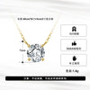 Wholesale Jewelry Sterling Silver Inlaid Zircon Clavicle Necklace Geometric Round Pendant Polished