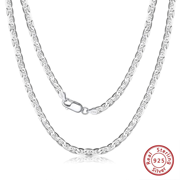 Wholesale Jewelry Sterling Silver Japanese Chain Necklace Geometric Style Electroplated For Men