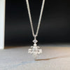 Wholesale Jewelry 925 Sterling Silver 18K Gold Plated Brushed Fashion Geometric Cross Crown Roman Numerals Women's Necklace Earrings Bracelet