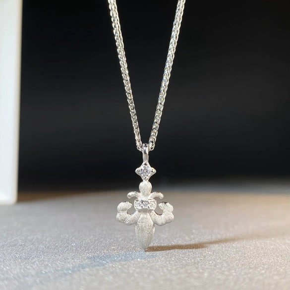 Wholesale Jewelry 925 Sterling Silver 18K Gold Plated Brushed Fashion Geometric Cross Crown Roman Numerals Women's Necklace Earrings Bracelet