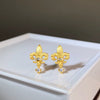 Wholesale Jewelry 925 Sterling Silver 18K Gold Plated Brushed Fashion Geometric Cross Crown Roman Numerals Women's Necklace Earrings Bracelet