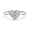 Wholesale Jewelry Sterling Silver Light Luxury Heart Shaped Micro Inlay Women's Ring And Earrings