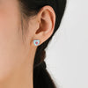 Wholesale Jewelry 925 Sterling Silver Love Water Drops Bell Pattern Inlay Zircon Women's Ring And Earrings
