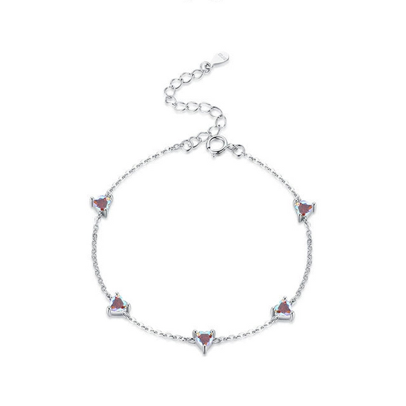 Wholesale Jewelry 925 Sterling Silver Love Zircon Heartshaped Open Ring And Bracelet Set For Women Lovely Style With Water Drops And Bell Patterns