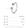 Wholesale Jewelry 925 Sterling Silver Love Zircon Heartshaped Open Ring And Bracelet Set For Women Lovely Style With Water Drops And Bell Patterns