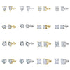 Wholesale Jewelry Sterling Silver Moissanite Geometric Style Electroplated Necklace And Earrings For Women