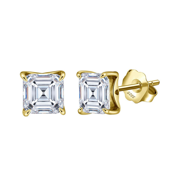 Wholesale Jewelry Sterling Silver Moissanite Geometric Style Electroplated Necklace And Earrings For Women