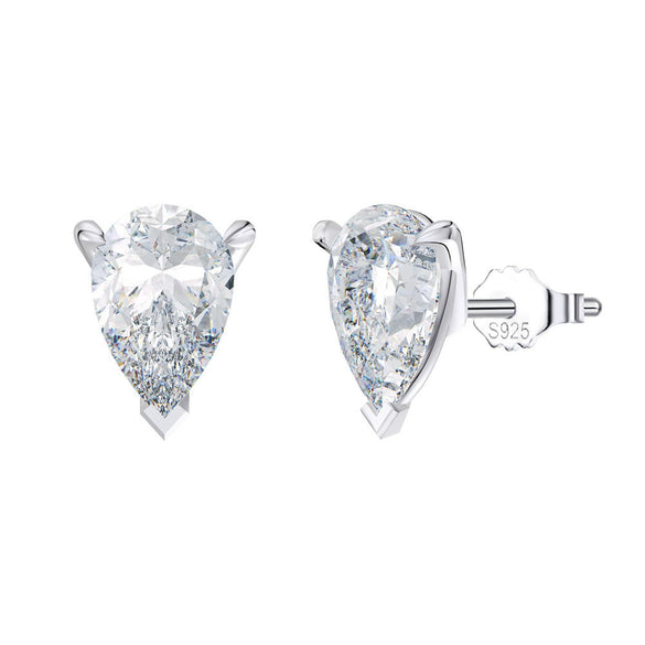 Wholesale Jewelry Sterling Silver Moissanite Geometric Style Electroplated Necklace And Earrings For Women
