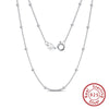 Wholesale Jewelry Sterling Silver Naked Chain Necklace With Electroplating And Letters Numbers Text Pattern