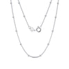 Wholesale Jewelry Sterling Silver Naked Chain Necklace With Electroplating And Letters Numbers Text Pattern
