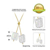 Wholesale Jewelry Sterling Silver Natural Freshwater Pearl Baroque Double Pendant Necklace Geometric Twisted Chain Electroplated For Women