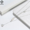 Wholesale Jewelry Sterling Silver Natural Freshwater Pearl Baroque Pendant Necklace With Geometric Pattern And Electroplating Treatment