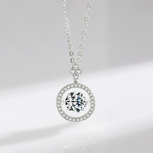Wholesale Jewelry 925 Sterling Silver Niche Geometric Zircon Necklace Set With Precious Stones