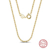 Wholesale Jewelry Sterling Silver O Chain Geometric Style Electroplated Unisex Necklace