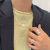 Wholesale Jewelry 925 Sterling Silver Olive Chain Necklace With Plants And Flowers Style And Electroplating Treatment