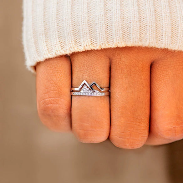 Wholesale Jewelry 925 Sterling Silver Open Ring With Diamond Natural Style Adjustable