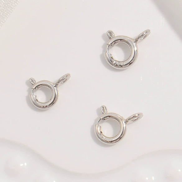 Wholesale Jewelry 925 Sterling Silver Oshaped Spring Buckle Electroplated Connection Buckle For Necklace And Bracelet