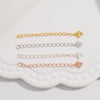 Wholesale Jewelry 925 Sterling Silver Water Drop Heartshaped Electroplated Diy Accessories Chain