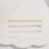 Wholesale Jewelry 925 Sterling Silver Water Drop Heartshaped Electroplated Diy Accessories Chain
