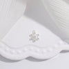 Wholesale Jewelry Sterling Silver 925 Zircon Inlaid Christmas Snowflake Flower Pistil Pendant Accessories For Women