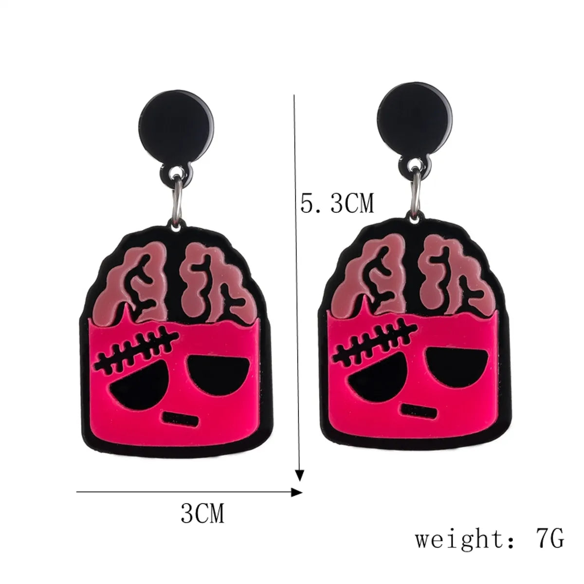 Wholesale Jewelry Streetwear Halloween Pattern Arylic Drop Earrings