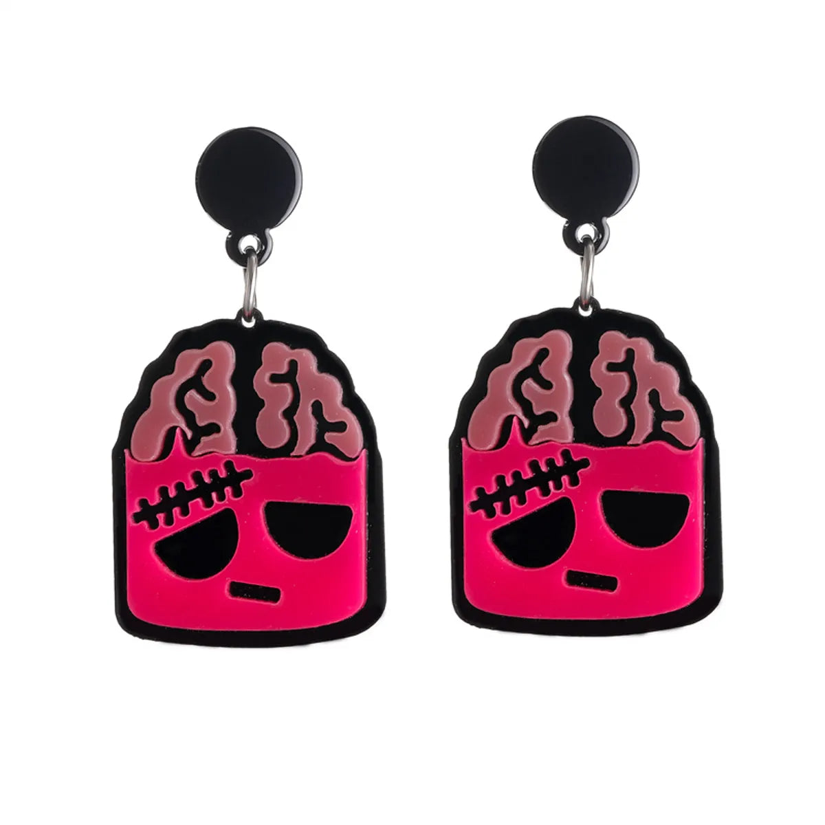 Wholesale Jewelry Streetwear Halloween Pattern Arylic Drop Earrings