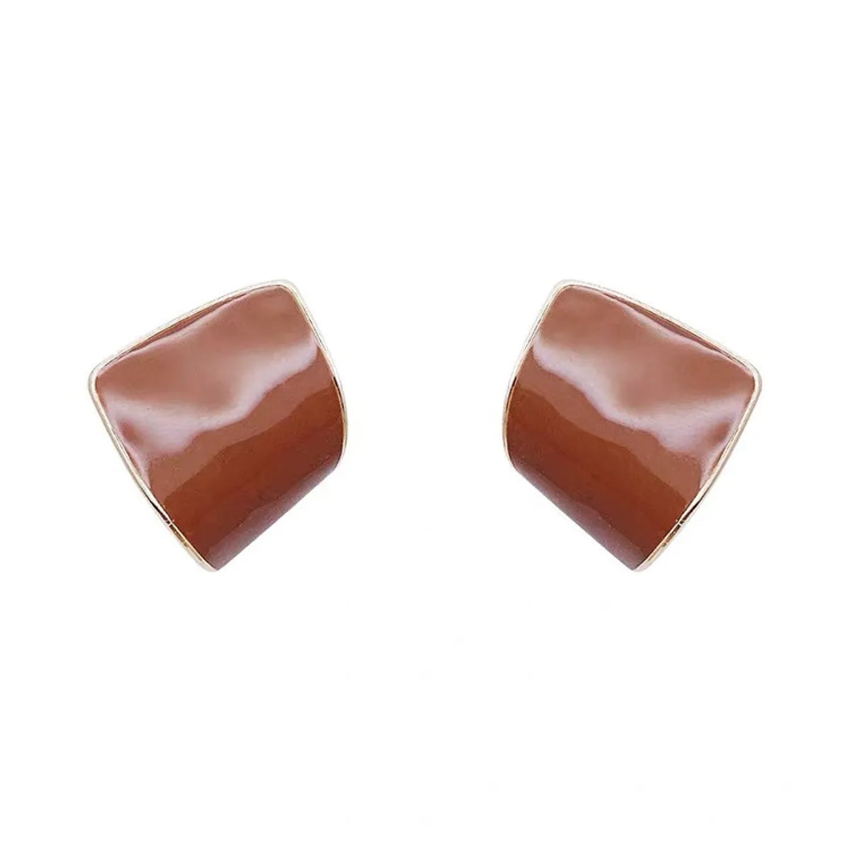 Wholesale Jewelry Streetwear Square Alloy Ear Studs