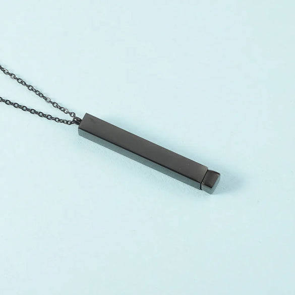 Wholesale Jewelry Streetwear U Shape Customization Laser Engraving 304 Stainless Steel 18K Gold Plated Pendant Necklace Cable Chain
