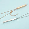 Wholesale Jewelry Streetwear U Shape Customization Laser Engraving 304 Stainless Steel 18K Gold Plated Pendant Necklace Cable Chain