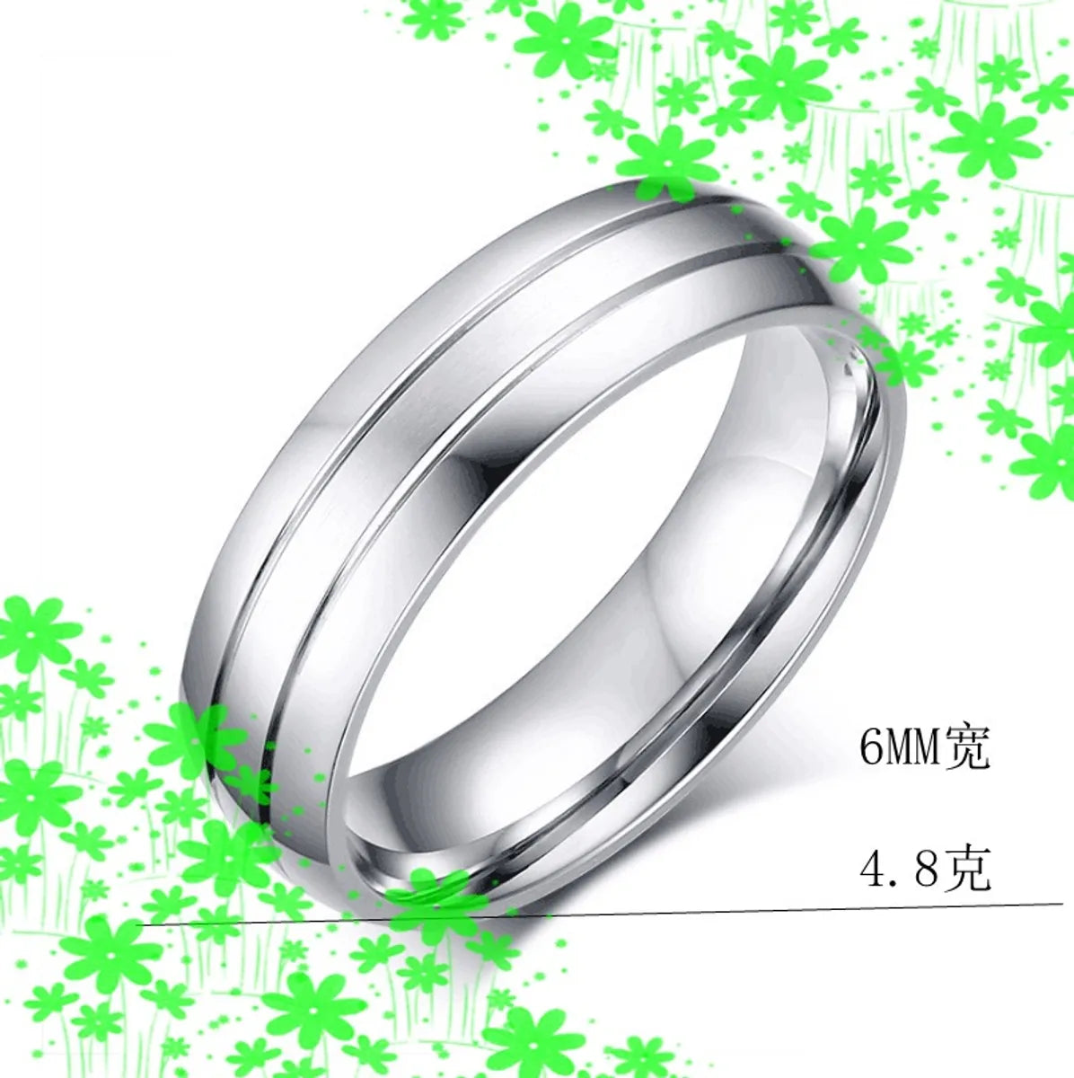 Wholesale Jewelry Stripe Inlaid Diamond Stainless Steel Ring Gooddiy