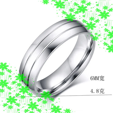 Wholesale Jewelry Stripe Inlaid Diamond Stainless Steel Ring Gooddiy