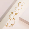 Wholesale Jewelry Suit With Hollow Four Leaf Clover Ring And Earrings In Fashion Style Made Of Stainless Steel With Flower Pattern And Electroplating Treatment