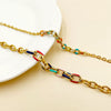 Wholesale Jewelry Sweet And Cool Style Geometric Stainless Steel Goldplated Bracelet
