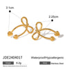 Wholesale Jewelry Sweet Bow Knot 304 Stainless Steel 18K Gold Plated Earrings Necklace